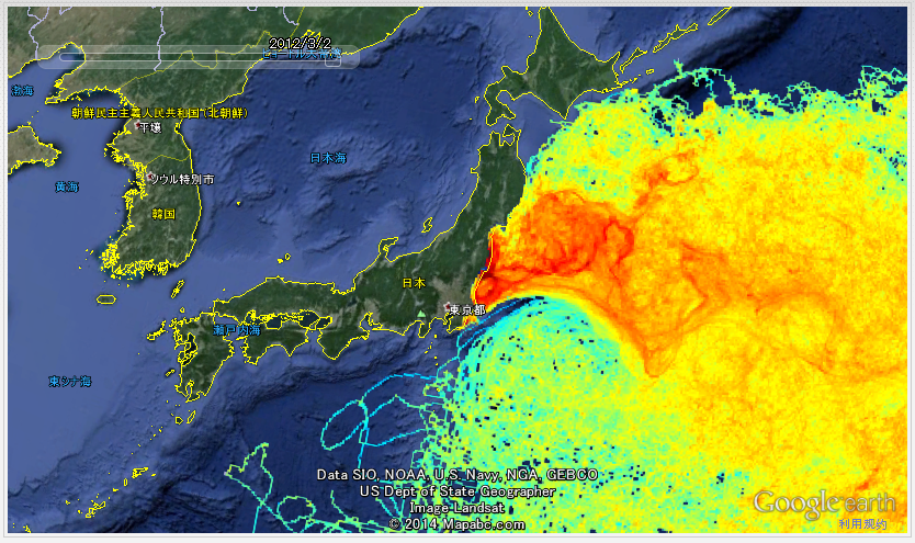 ASR太平洋放射能汚染地図