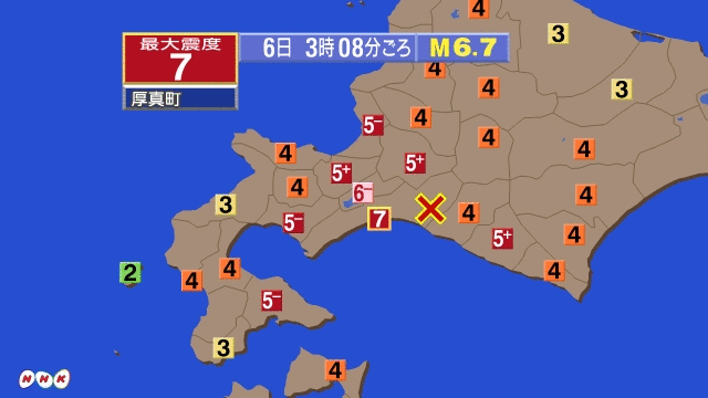 北海道の胆振東部地震2018と2019の比較